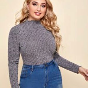 Grey body suit long sleeve